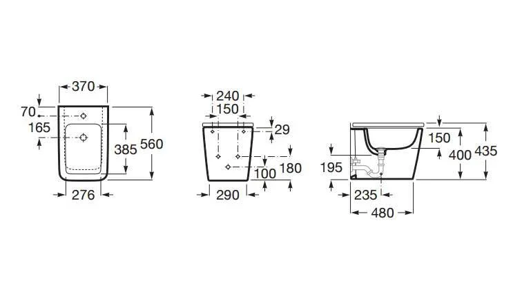 Фото Биде ROCA INSPIRA SQUARE 7357537000