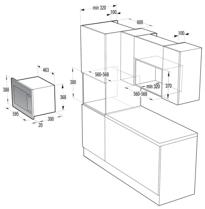 Фото Встраиваемая микроволновая печь GORENJE BM171E2XG