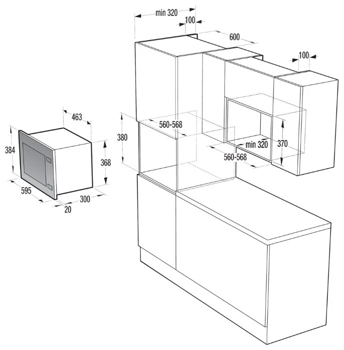 Фото Встраиваемая микроволновая печь GORENJE BM171E2X