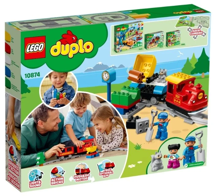 Фото Конструктор LEGO Поезд на паровой тяге DUPLO 10874