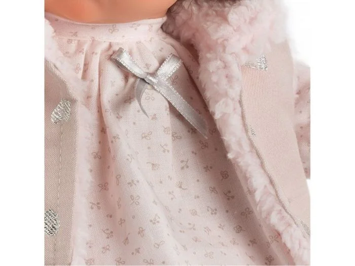 Фотография Кукла LLORENS Люся 38см брюнетка в розовй шапочке 38552