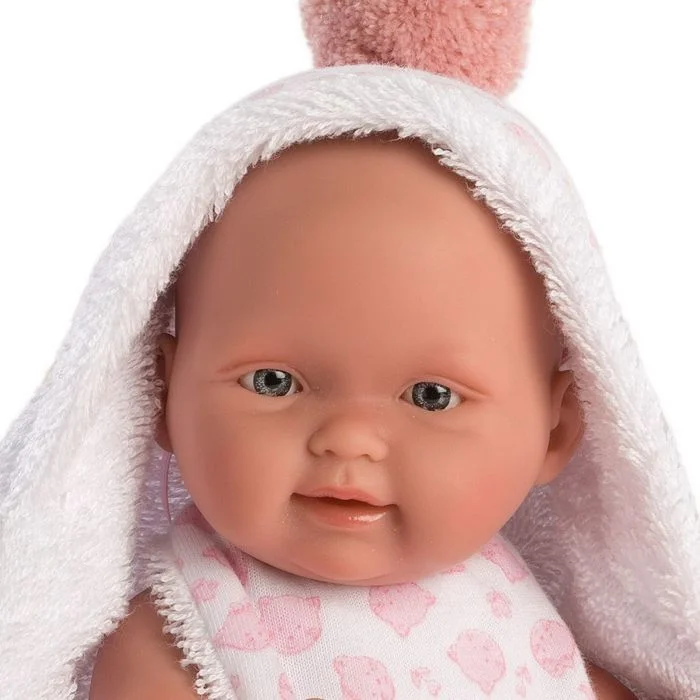 Фото Кукла LLORENS малышка 26см в розовом банном халатике 26274