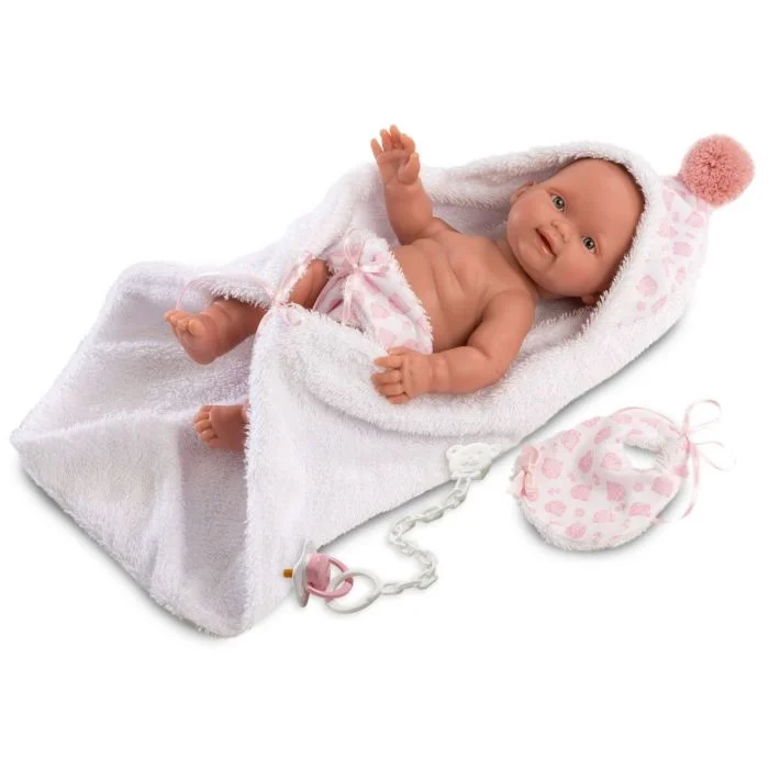 Фотография Кукла LLORENS малышка 26см в розовом банном халатике 26274