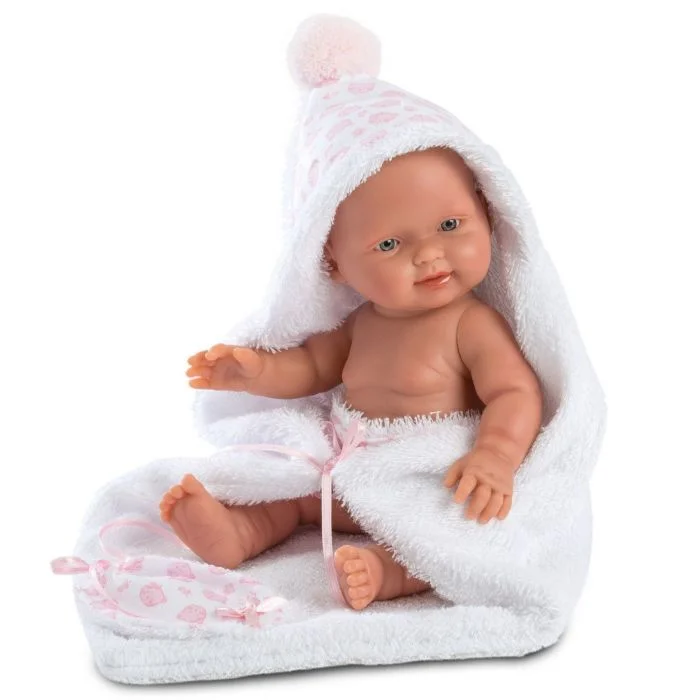 Картинка Кукла LLORENS малышка 26см в розовом банном халатике 26274
