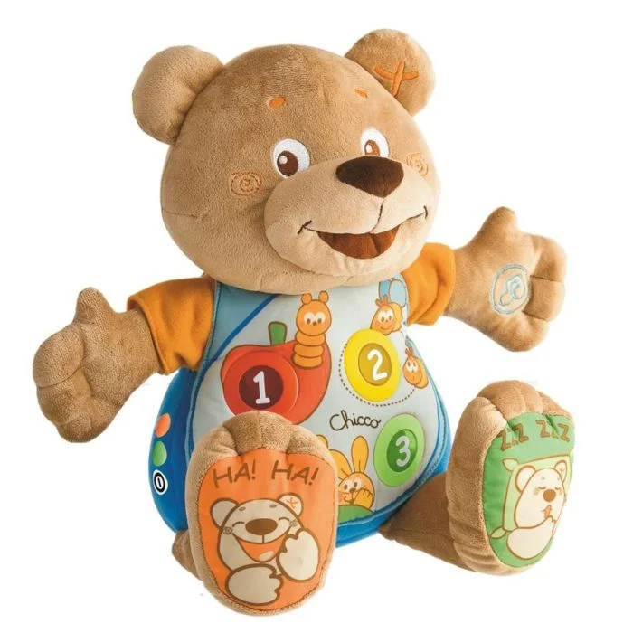 Фотография Развивающая игрушка CHICCO Говорящий мишка Teddy рус./англ. 6м+ 00060014000180