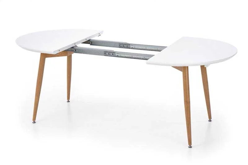 Фото Стол раскладной HALMAR EDWARD 120/200 белый/дуб медовый