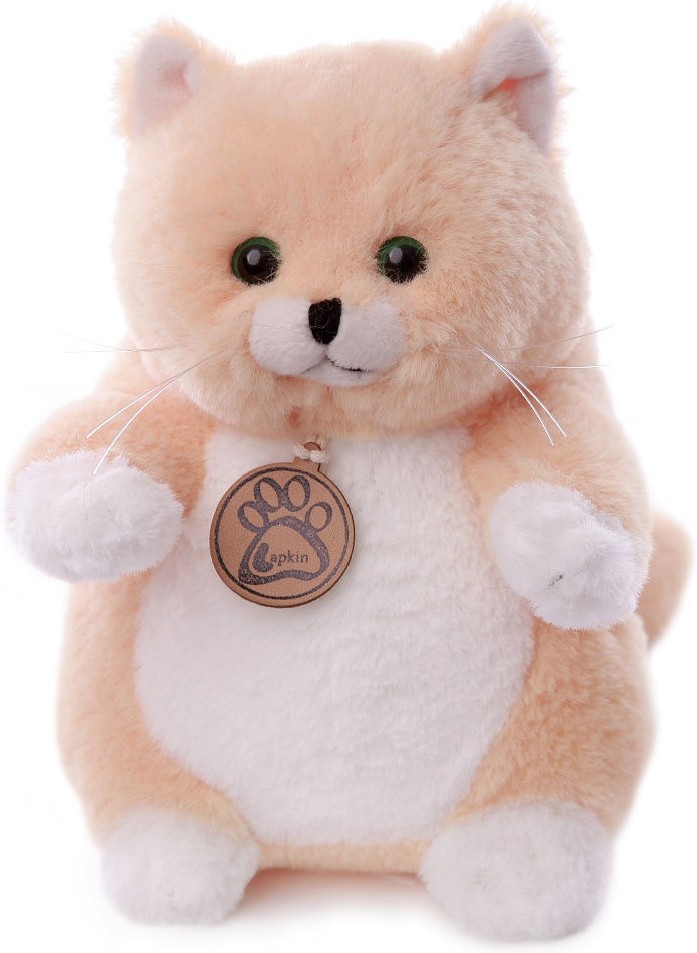 Фото Мягкая игрушка Lapkin Толстый кот 20см персиковый AT365263