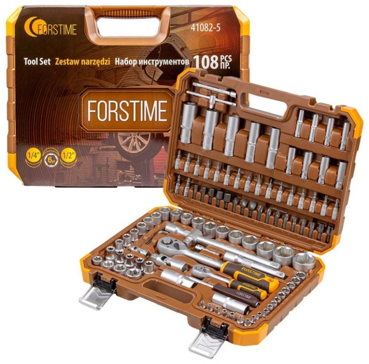 Фотография Набор инструментов FORSTIME FT-41082-5 108 пр.