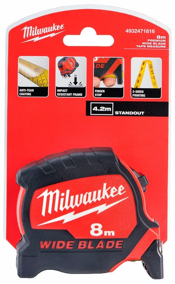 Картинка Рулетка MILWAUKEE 4932471816 8 м. Premium