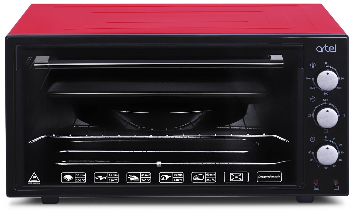 Настольная духовка ARTEL 4816 Black-Red