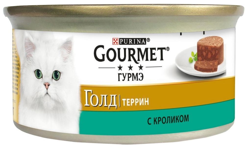 Фото Корм для кошек PURINA Gourmet Gold паштет кролик 85 гр