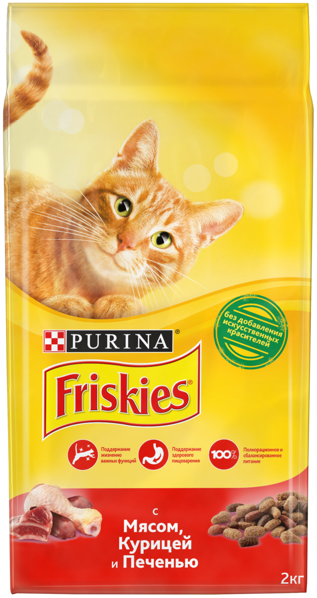 Фотография Корм для кошек PURINA Friskies Мясное ассорти 2 кг