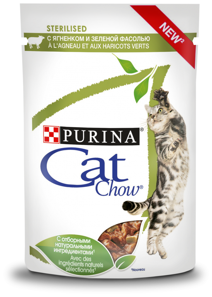 Фотография Корм для кошек PURINA Cat Chow ягненок/фасоль 85 гр