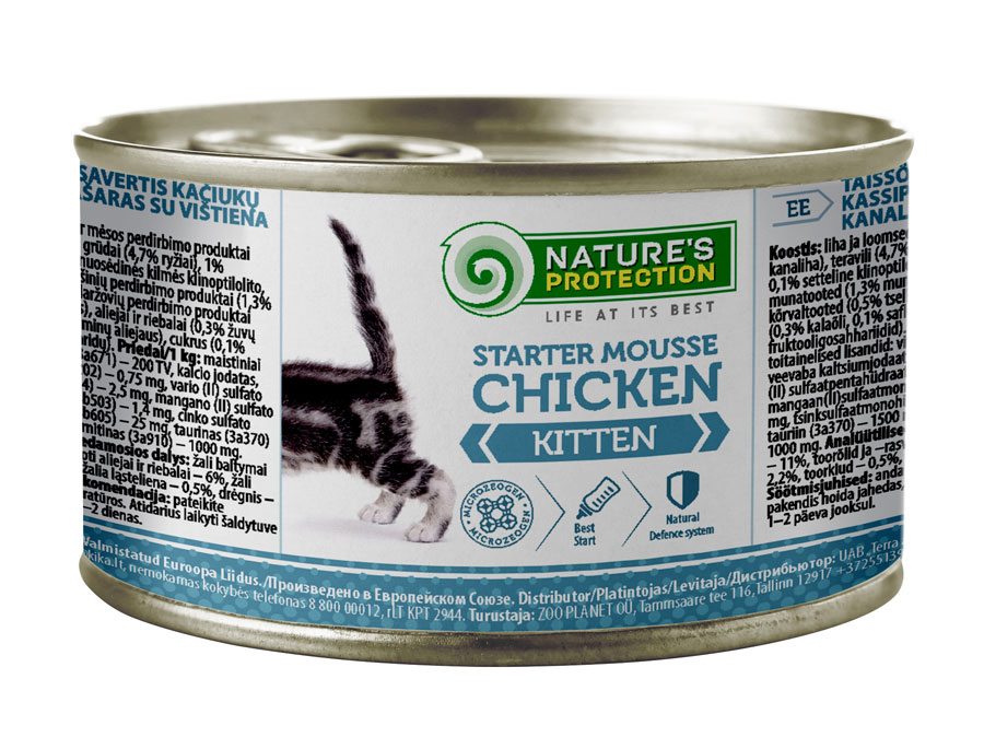 Фото Консервированный корм Nature‘s Protection Kitten Starter Mousse Chicken 200 g для котят