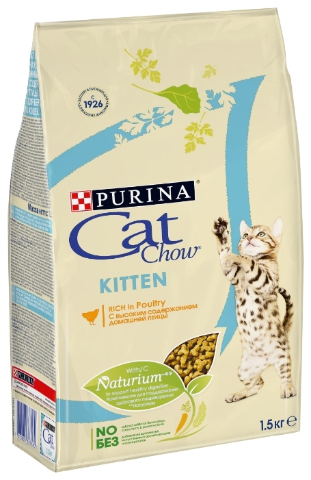 Фотография Корм для кошек PURINA Cat Chow котят 1,5 кг