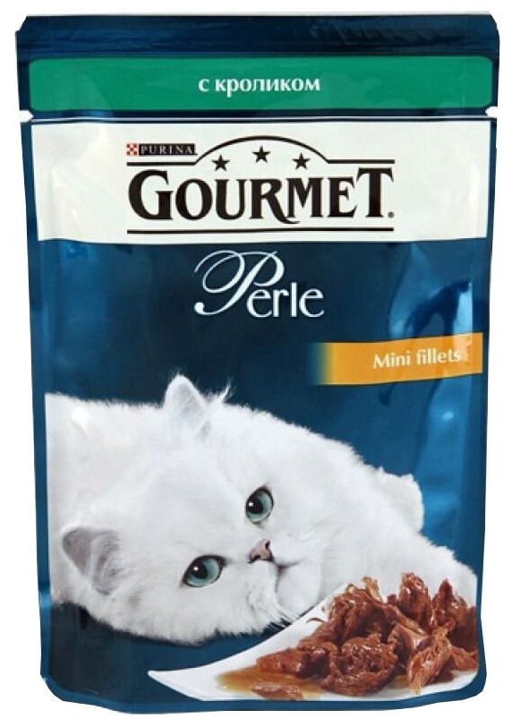 Фотография Корм для кошек PURINA Gourmet Perle кролик 85 гр