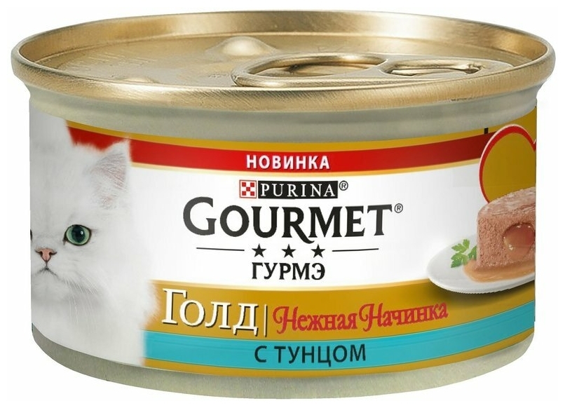 Фотография Корм для кошек PURINA Gourmet Gold тунец 85 гр