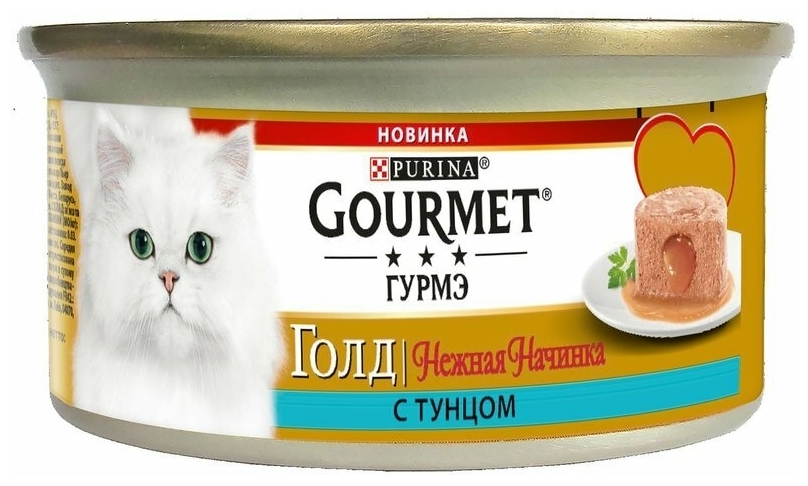 Картинка Корм для кошек PURINA Gourmet Gold тунец 85 гр