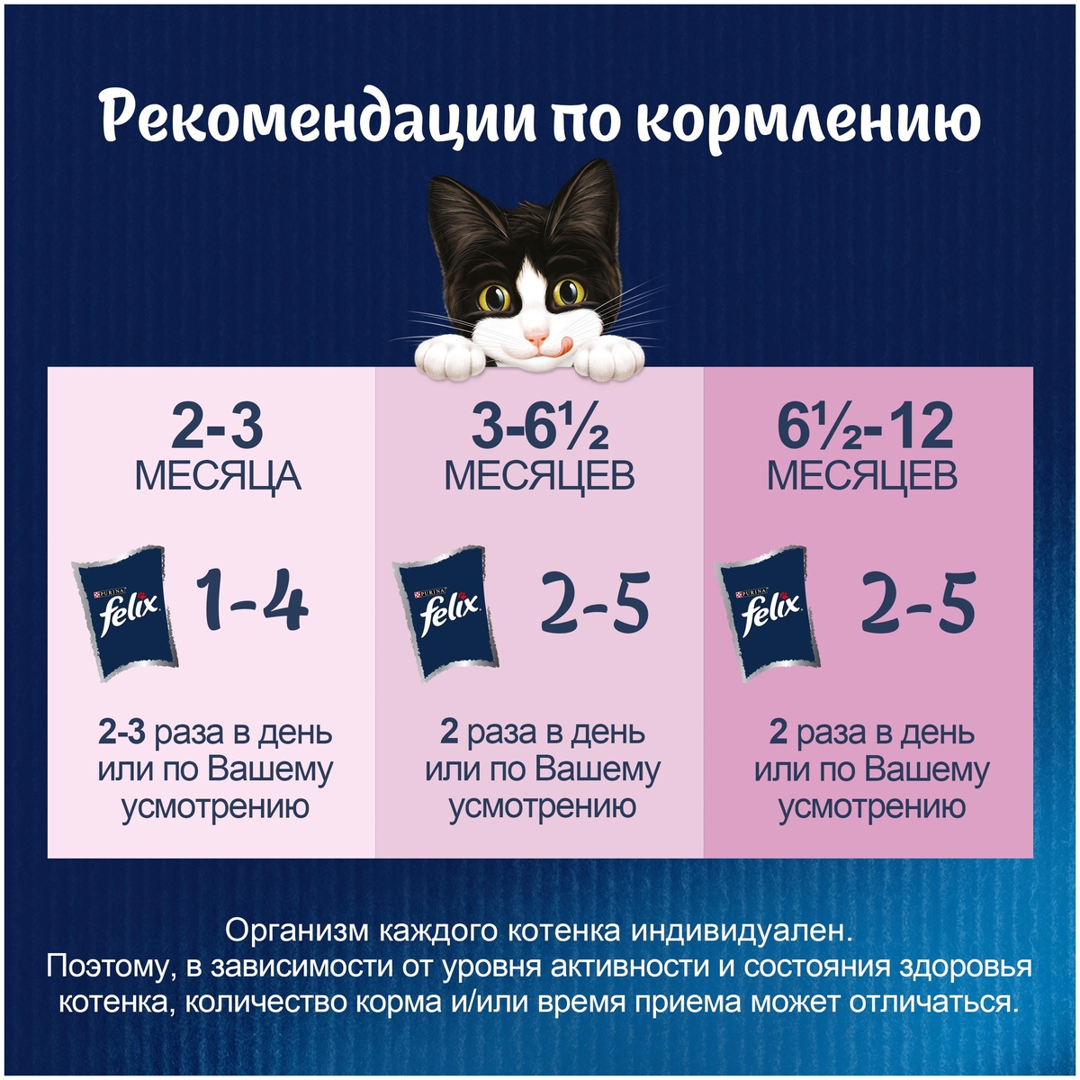 Корм для кошек PURINA Felix д/котят курица 85 гр Казахстан