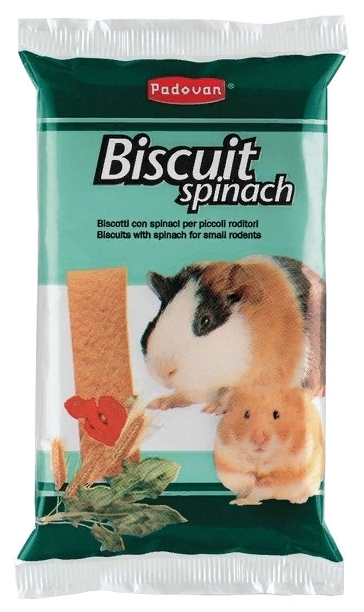 Фото Лакомство PADOVAN BISCUIT Spinach бисквиты со шпинатом д/грызунов (30г) 003993