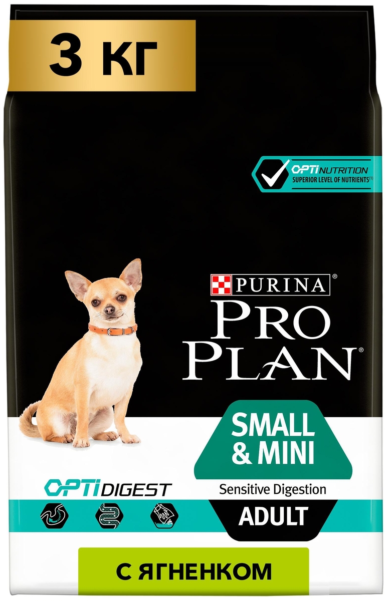 Корм для собак PURINA Pro Plan Adult сред.пород ягненок 3 кг