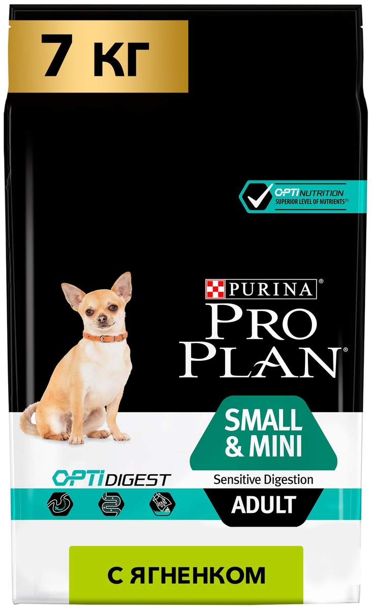 Корм для собак PURINA Pro Plan Adult мелк.пород ягненок 7 кг