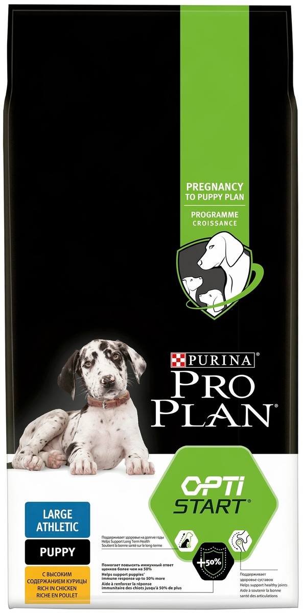 Фото Корм для собак PURINA Pro Plan д/щенков атлетик курица/рис 12 кг
