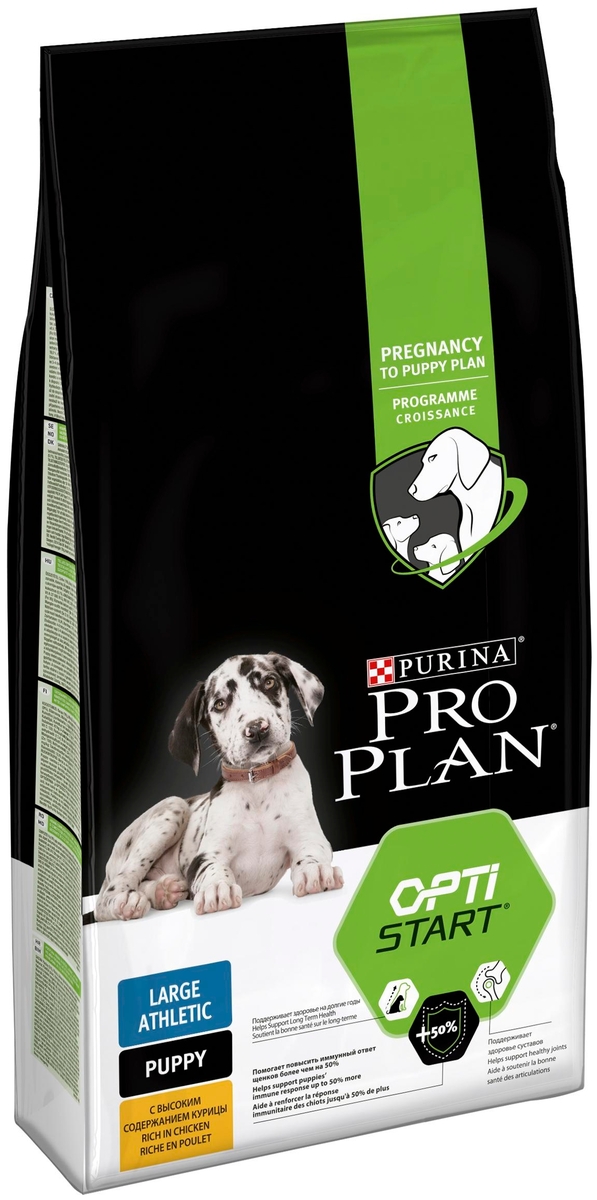 Фотография Корм для собак PURINA Pro Plan д/щенков атлетик курица/рис 12 кг