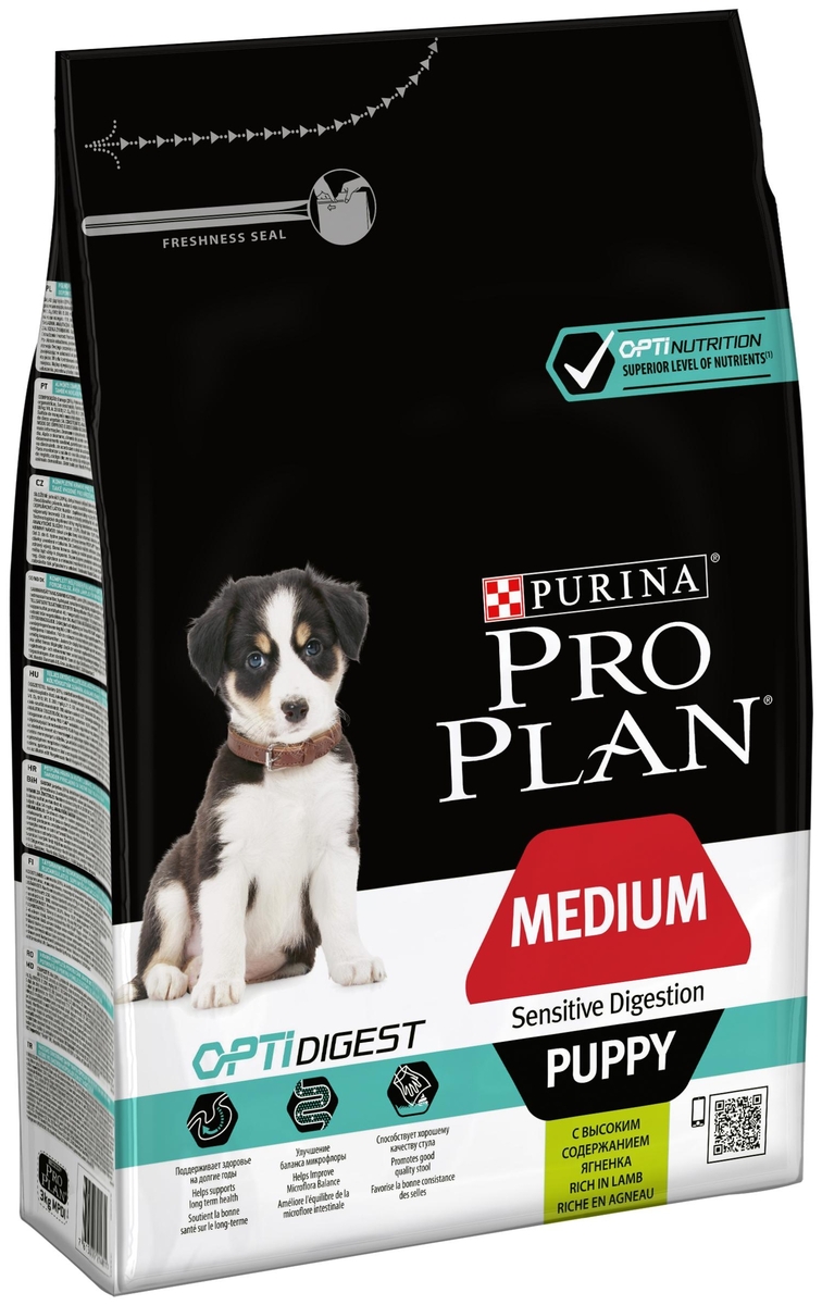 Картинка Корм для собак PURINA Pro Plan д/щенков сред.пор. ягненок 3 кг