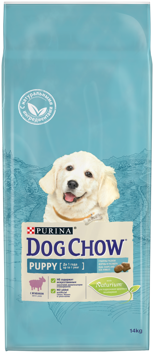 Фото Корм для собак PURINA Dog Chow д/щенков ягненок/рис 14 кг