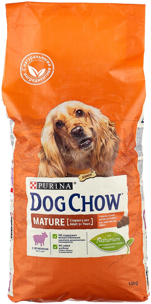 Корм для собак PURINA Dog Chow Adult Old 5+ ягненок 14 кг