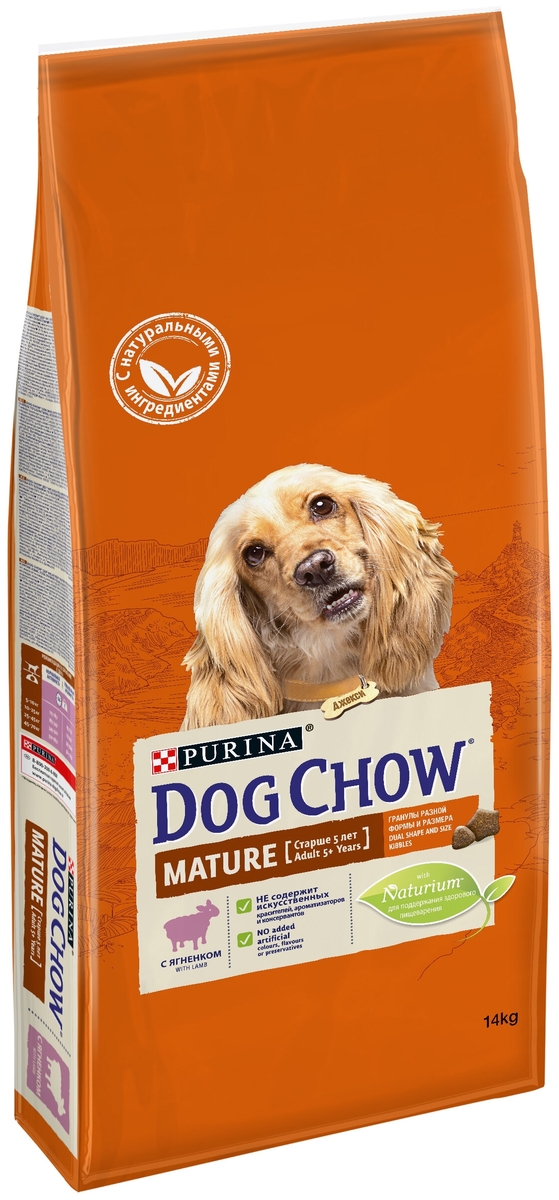 Фотография Корм для собак PURINA Dog Chow Adult Old 5+ ягненок 14 кг