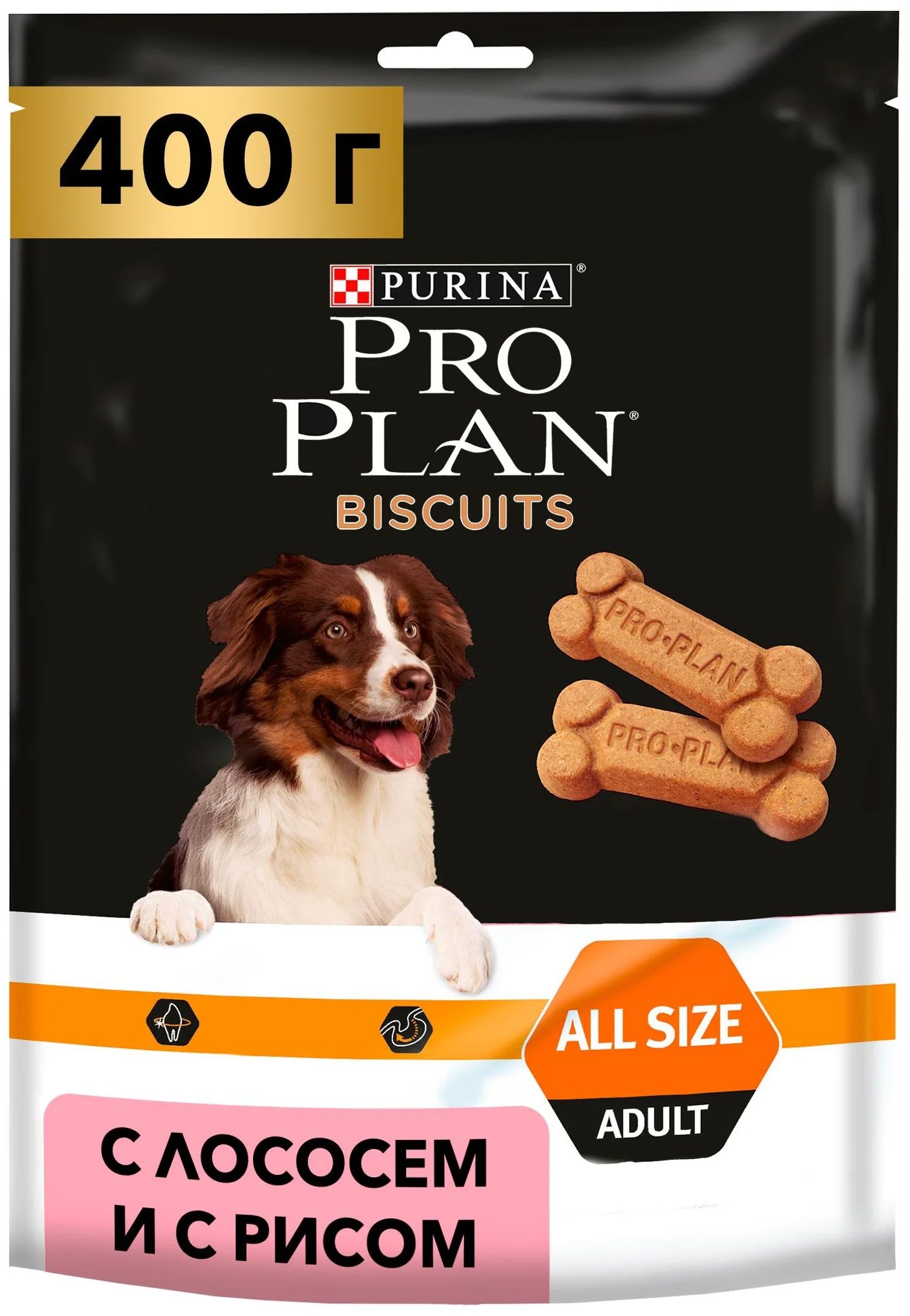 Лакомство для собак PURINA Pro Plan бисквит лосось 400 гр