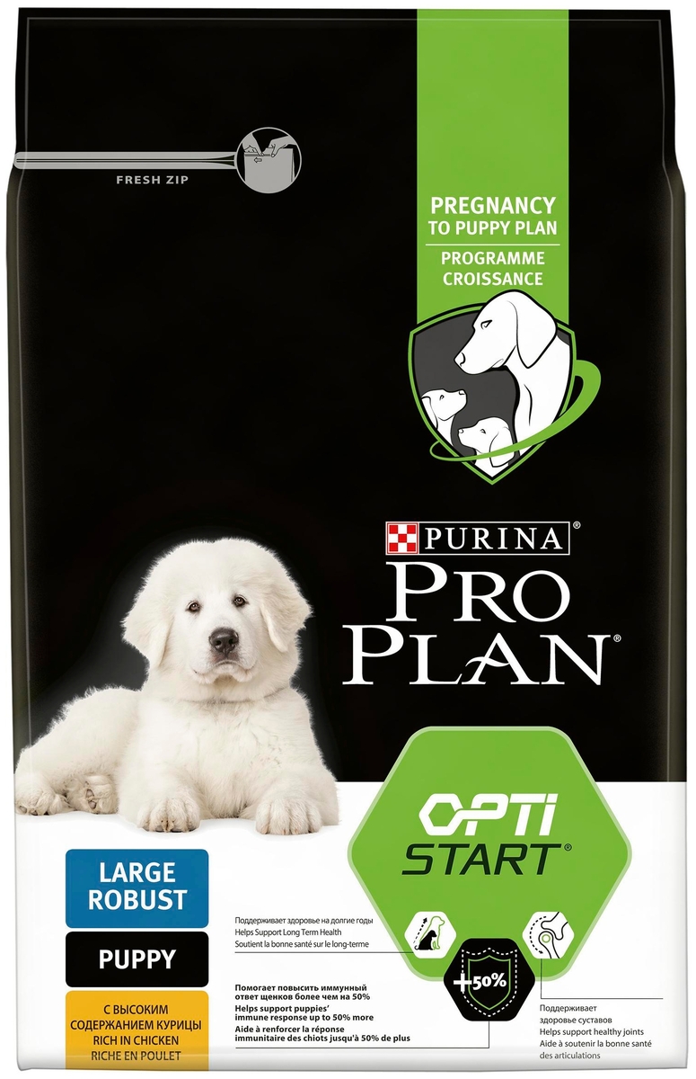 Фото Корм для собак PURINA Pro Plan д/щенков круп.пор. курица/рис 3 кг