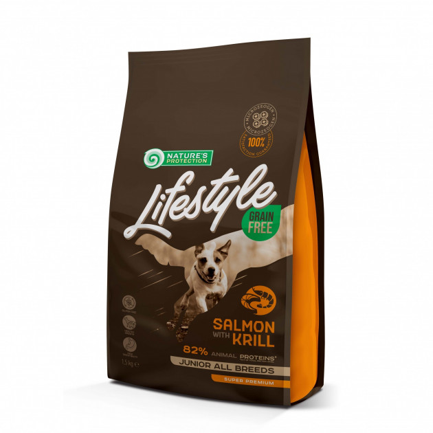 NP Lifestyle Grain Free Salmon with Krill Junior All Breeds 1.5kg беззер. корм для щенков всех пород