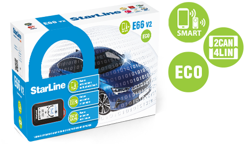 Автосигнализация Star Line E66 V2 BT ECO 2CAN-4LIN