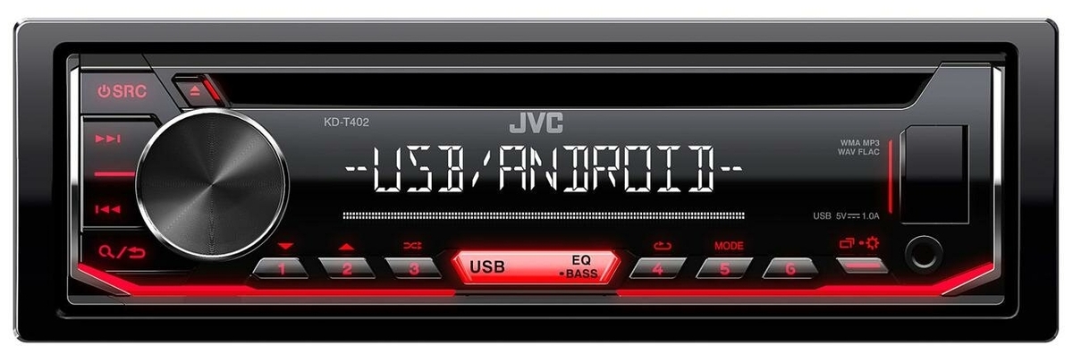 Автомагнитола JVC KD-T402 1DIN