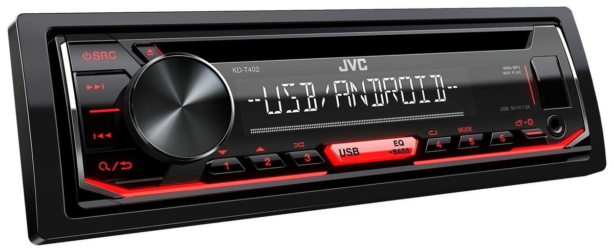 Фото Автомагнитола JVC KD-T402 1DIN