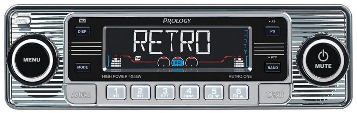 Цена Автомагнитола Prology Retro One 1DIN 4х55Вт