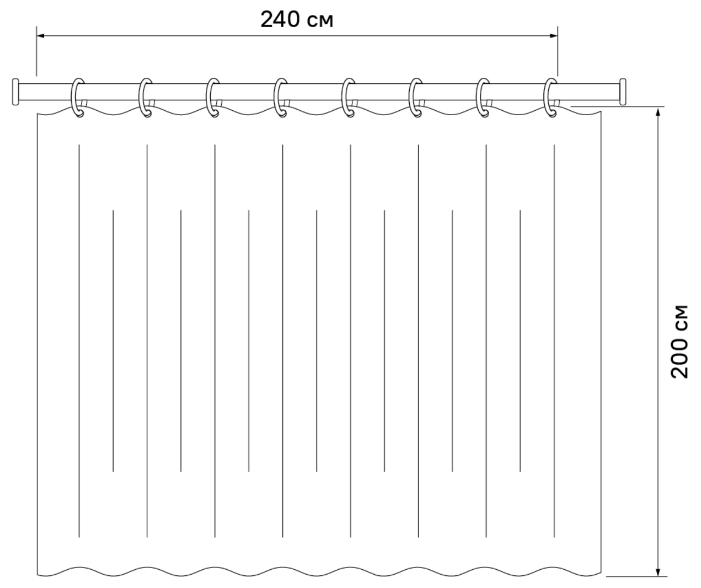 Купить Штора для ванной комнаты IDDIS Basic 200х240 см B44P224i11