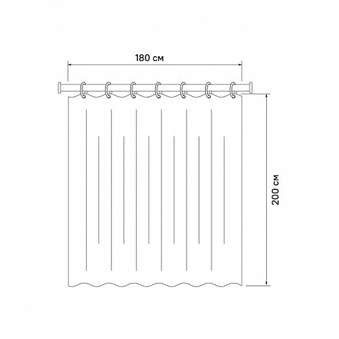 Цена Штора для ванной комнаты IDDIS Basic 200х240 см B41P224i11