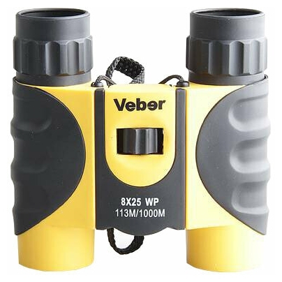 Фото Бинокль VEBER 8x25 WP Yellow-Black