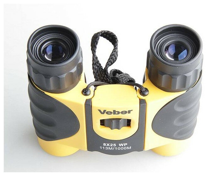 Бинокль VEBER 8x25 WP Yellow-Black Казахстан