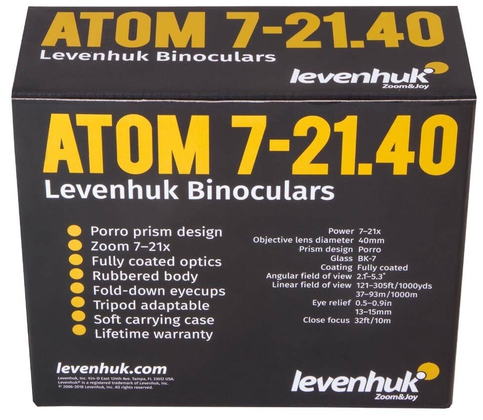 Бинокль LEVENHUK Atom 7–21x40 Казахстан