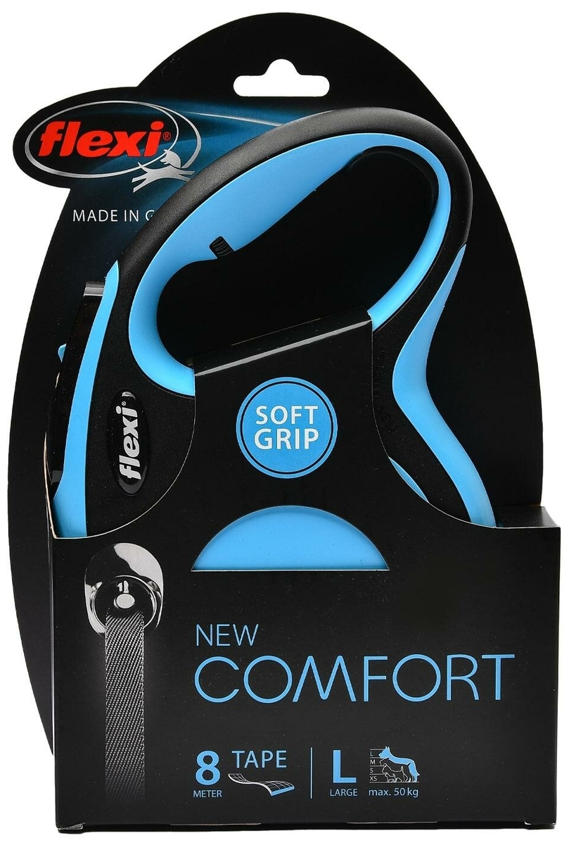 Купить Рулетка-поводок FLEXI New COMFORT L синий 043-714