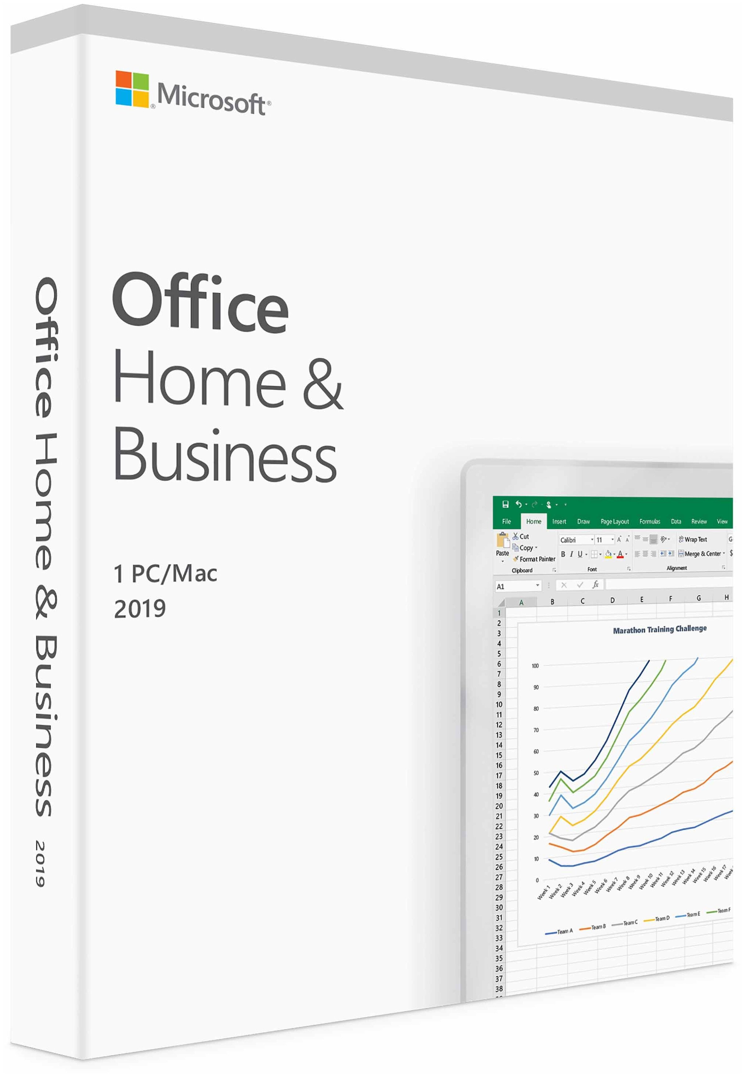 Картинка Лицензия MS Office Home and Business 2019 All Lng PKL Onln CEE Only DwnLd C2R NR (T5D-03189)