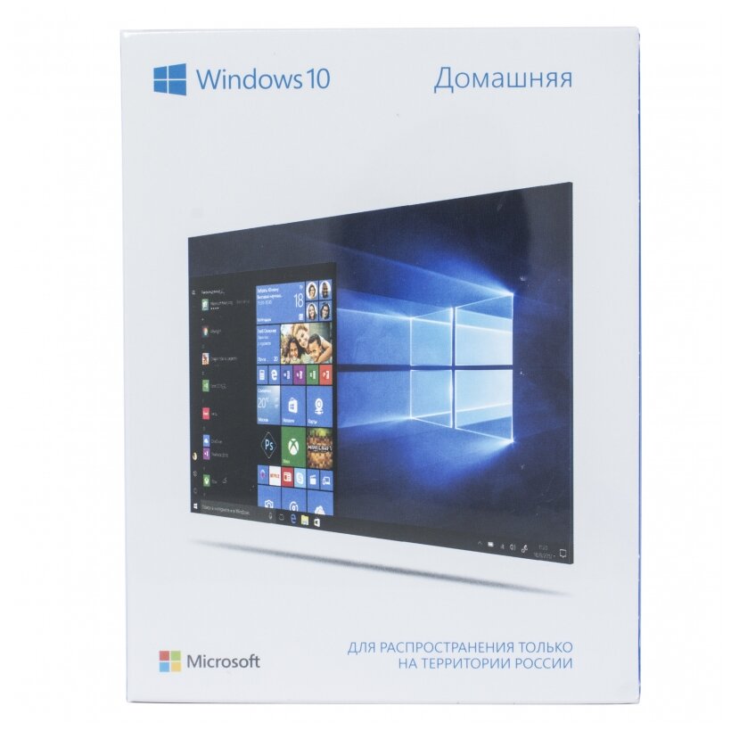 Фото Лицензия MICROSOFT Windows Home FPP 10 P2 32-bit/64-bit Russian Kazakhstan Only USB (HAJ-00074)