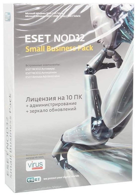 Фото Право на использование ESET NOD32 Small Business Pack newsale for 3 users (NOD32-SBP-NS(KEY)-1-3)