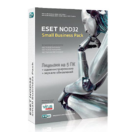 Фото Право на использование ESET NOD32 Small Business Pack newsale for 5 users (NOD32-SBP-NS(KEY)-1-5)
