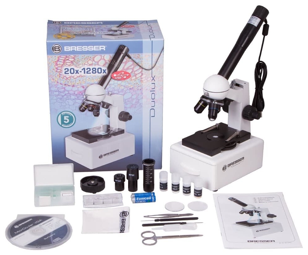 Микроскоп BRESSER Duolux 20x-1280x Казахстан